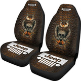 Jeep Seat Cover - Alligator Brown - Owl Skull 101819 - YourCarButBetter