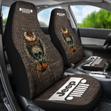 Jeep Seat Cover - Alligator Owl Skull 101819 - YourCarButBetter