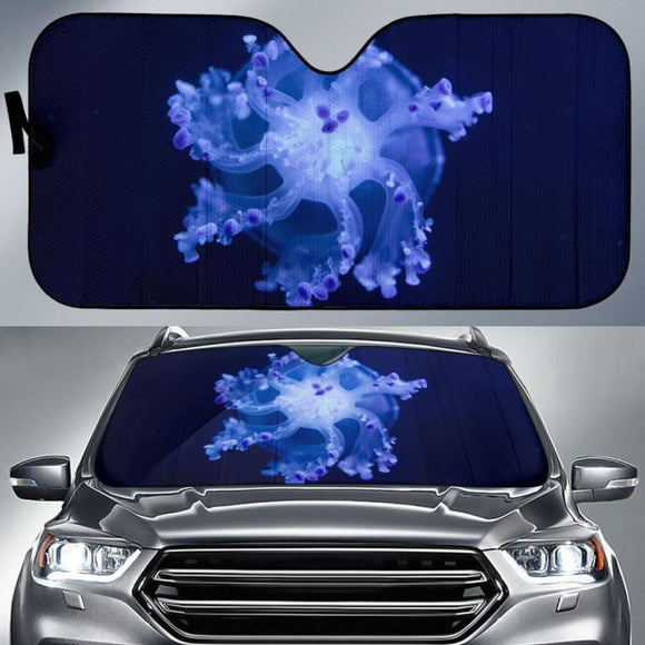 Jellyfish Underwater Constellation Blue 5K Car Sun Shade 182102 - YourCarButBetter