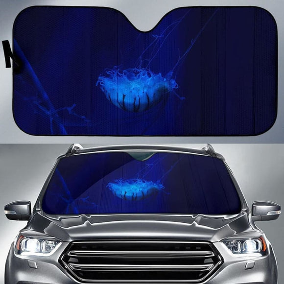 Jellyfish Underwater Deep Ocean 4K Car Sun Shade 182102 - YourCarButBetter