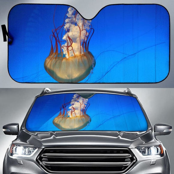 Jellyfish Underwater Deep Ocean 5K Car Sun Shade 182102 - YourCarButBetter