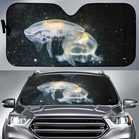 Jellyfishes Underwater Dark 5K Car Sun Shade 182102 - YourCarButBetter