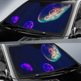 Jellyfishes Underwater Neon 4K 5K Car Sun Shade 182102 - YourCarButBetter