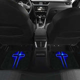 Jesus Blue Cross Car Mats 160905 - YourCarButBetter