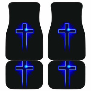 Jesus Blue Cross Car Mats 160905 - YourCarButBetter