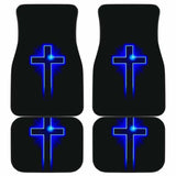 Jesus Blue Cross Car Mats 160905 - YourCarButBetter