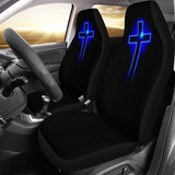 Jesus Blue Cross Car Seat Covers 184610 - YourCarButBetter
