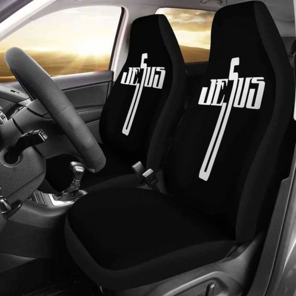 Jesus Christ Cross Crucifix Christian Car Seat Covers 160905 - YourCarButBetter