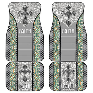 Jesus Cross And Faith Custom Mandala Flower Car Floor Mats 211305 - YourCarButBetter