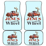 Jesus Takes The Wheel Car Floor Mats 211507 - YourCarButBetter