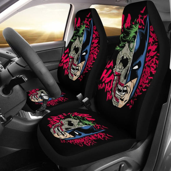 Joker And Batman Car Seat Covers Villains Movie Fan Gift 210101 - YourCarButBetter
