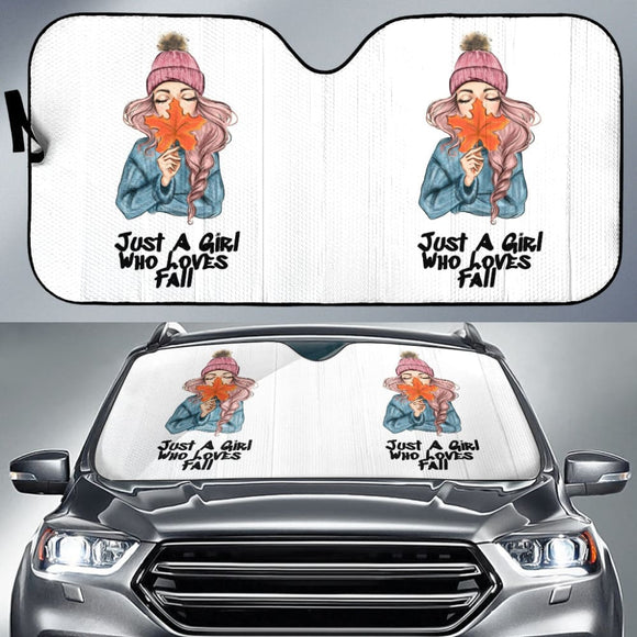 Just A Girl Who Loves Fall Custom Car Accessories Car Auto Sun Shades 212001 - YourCarButBetter