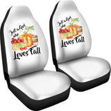 Just A Girl Who Loves Fall Pumpin Spice Latte Cute Autumn Car Seat Covers 212001 - YourCarButBetter