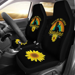 Just A Girl Who Loves Sunflowers Sunshine Car Seat Covers 211403 - YourCarButBetter