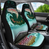 Just Fish It Rainbow Trout Fishing Car Seat Covers 182417 - YourCarButBetter