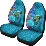Kanaka Maoli Blue Turtle Hibiscus Car Seat Covers 210803 - YourCarButBetter