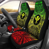 Kanaka Maoli Car Seat Cover - Kanaka Maoli Coat Of Arms Polynesian Reggae Style 105905 - YourCarButBetter