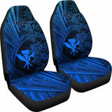 Kanaka Maoli (Hawaiian) Car Seat Covers Blue Polynesian With Coconut Tree 105905 - YourCarButBetter