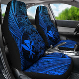 Kanaka Maoli (Hawaiian) Car Seat Covers Blue Polynesian With Coconut Tree 105905 - YourCarButBetter