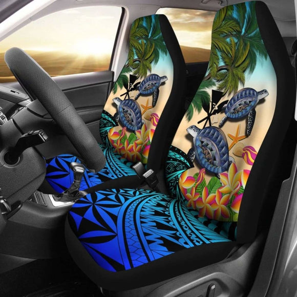 Kanaka Maoli (Hawaiian) Car Seat Covers - Polynesian Turtle Coconut Tree And Plumeria Amazing 091114 - YourCarButBetter