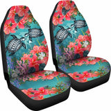 Kanaka Maoli (Hawaiian) Car Seat Covers - Polynesian Turtle Hibiscus And Seaweed Amazing 091114 - YourCarButBetter
