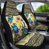 Kanaka Maoli (Hawaiian) Car Seat Covers - Polynesian Turtle Plumeria Blue Amazing 091114 - YourCarButBetter