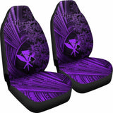 Kanaka Maoli (Hawaiian) Car Seat Covers Purple Polynesian With Coconut Tree 105905 - YourCarButBetter