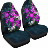 Kanaka Maoli (Hawaiian) Car Seat Covers - Sea Turtle Tropical Hibiscus And Plumeria Purple Amazing 091114 - YourCarButBetter