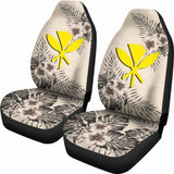 Kanaka Maoli (Hawaiian) Car Seat Covers The Beige Hibiscus (Set Of Two) 7 232125 - YourCarButBetter