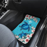 Kanaka Maoli Hawaiian Hibiscus Turtle Of Blue Car Floor Mats 210803 - YourCarButBetter