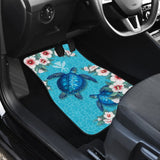 Kanaka Maoli Hawaiian Hibiscus Turtle Of Blue Car Floor Mats 210803 - YourCarButBetter