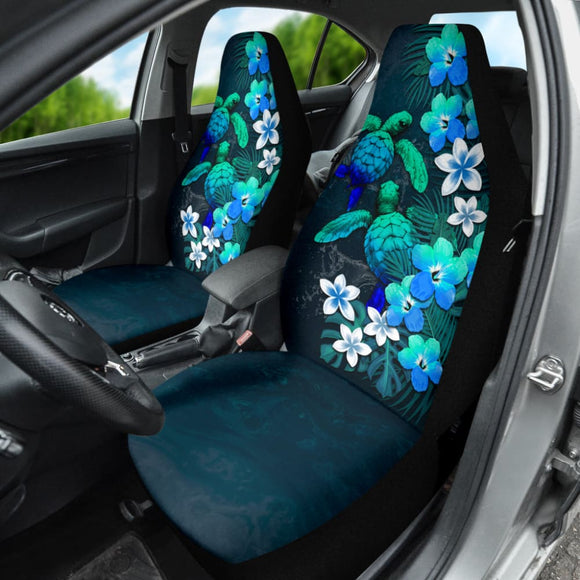 Kanaka Maoli Hawaiian Sea Turtle Tropical Hibiscus And Plumeria Car Seat Covers 210301 - YourCarButBetter
