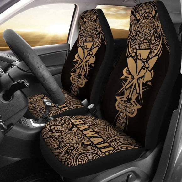 Kanaka Map Polynesian Car Seat Cover - Gold - Armor Style - Amazing 105905 - YourCarButBetter