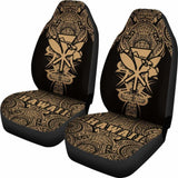 Kanaka Map Polynesian Car Seat Cover - Gold - Armor Style - Amazing 105905 - YourCarButBetter