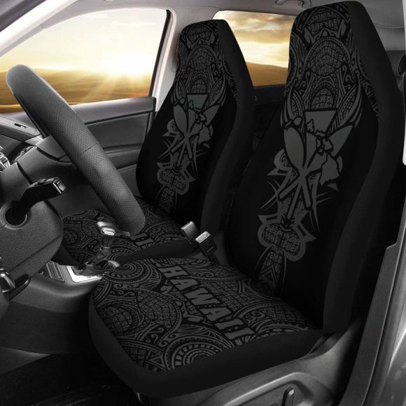 Kanaka Map Polynesian Car Seat Cover - Gray - Armor Style - Amazing 105905 - YourCarButBetter