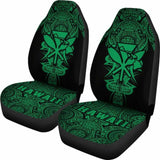 Kanaka Map Polynesian Car Seat Cover - Green - Armor Style - Amazing 105905 - YourCarButBetter