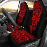 Kanaka Map Polynesian Car Seat Cover - Red - Armor Style - Amazing 105905 - YourCarButBetter