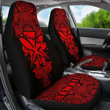 Kanaka Map Polynesian Car Seat Cover - Red - Armor Style - Amazing 105905 - YourCarButBetter