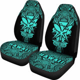 Kanaka Map Polynesian Car Seat Cover - Turquoise - Armor Style - Amazing 105905 - YourCarButBetter