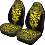 Kanaka Map Polynesian Car Seat Cover - Yellow - Armor Style - Amazing 105905 - YourCarButBetter