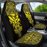 Kanaka Map Polynesian Car Seat Cover - Yellow - Armor Style - Amazing 105905 - YourCarButBetter