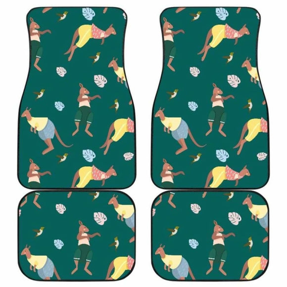 Kangaroo Leaves Pattern Front And Back Car Mats 174914 - YourCarButBetter