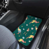 Kangaroo Leaves Pattern Front And Back Car Mats 174914 - YourCarButBetter