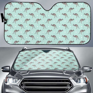 Kangaroo Pattern Background Car Auto Sun Shades 182102 - YourCarButBetter