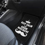 Keep Calm and Grow Mustache Car Floor Mats 210305 - YourCarButBetter