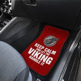 Keep Calm And Let The Viking Handle It Viking Crow Runes Car Floor Mats 210803 - YourCarButBetter