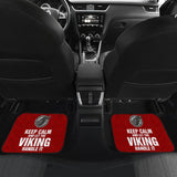 Keep Calm And Let The Viking Handle It Viking Crow Runes Car Floor Mats 210803 - YourCarButBetter