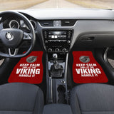 Keep Calm And Let The Viking Handle It Viking Crow Runes Car Floor Mats 210803 - YourCarButBetter