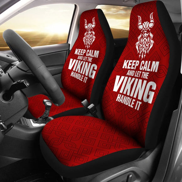Keep Calm And Let The Viking Handle It Odin King Of God Car Seat Covers 210803 - YourCarButBetter