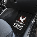 Keep Calm And Let The Viking Handle It Vegvisir The Runic Compass Car Floor Mats 210803 - YourCarButBetter